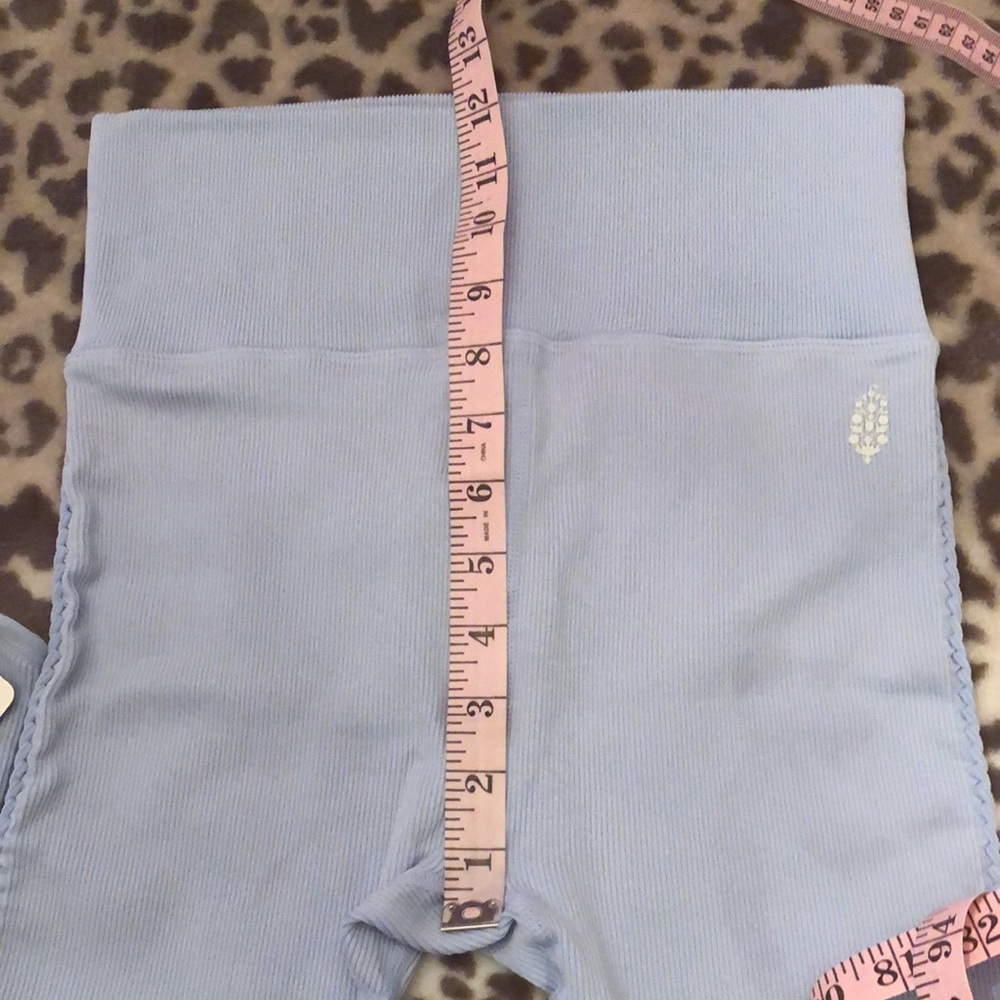 Free People Ignite Braided Set Leggings Crop Top In Peak A Blue Size M/L - Picture 14 of 17